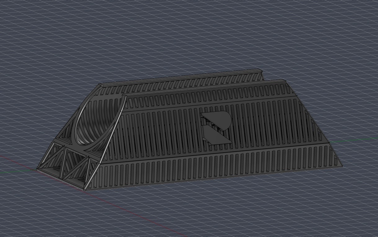 CAD view of a custom automotive filter base